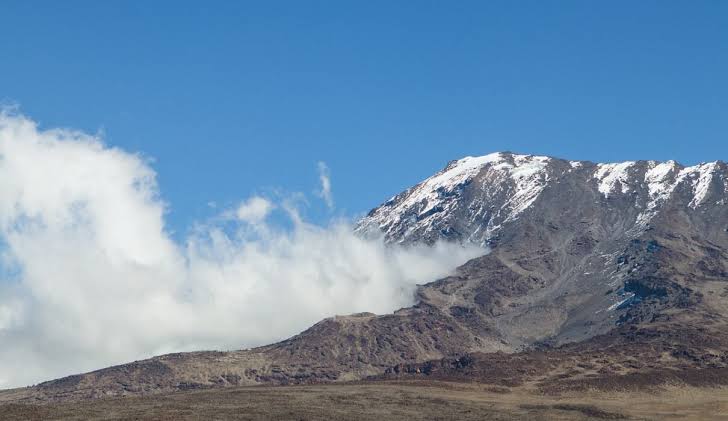 Snow-capped Mount Kilimanjaro on the remote Northern Circuit